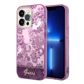   Guess Porcelain Collection Apple iPhone 14 Pro Max hátlap tok, rózsaszín