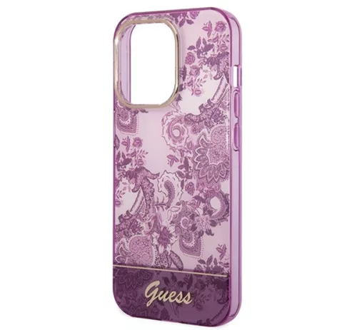 Guess Porcelain Collection Apple iPhone 14 Pro Max hátlap tok, rózsaszín