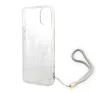 Guess Flower Strap Apple iPhone 14 Plus hátlap tok, lila