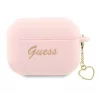 Guess Silicone Charm Heart Apple AirPods Pro 2 tok , rózsaszín