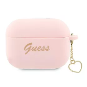   Guess Silicone Charm Heart Apple AirPods Pro 2 tok , rózsaszín