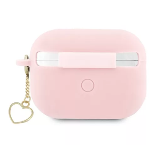 Guess Silicone Charm Heart Apple AirPods Pro 2 tok , rózsaszín