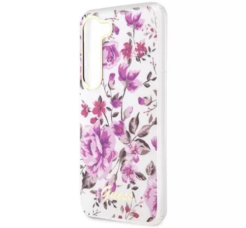Guess Flower Collection Samsung Galaxy S23 hátlap tok , fehér