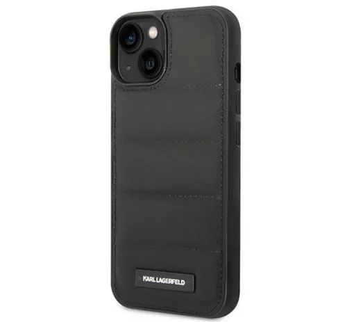 Karl Lagerfeld Puffy Elongated Apple iPhone 14 hátlap tok, fekete