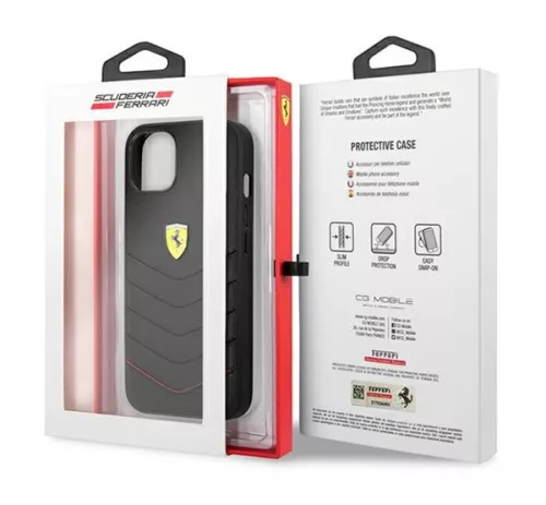 Ferrari Off Track Quilted Apple iPhone 13 mini hátlap tok, fekete