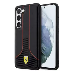   Ferrari Perforated 296 P Samsung Galaxy S23+ hátlap tok, fekete