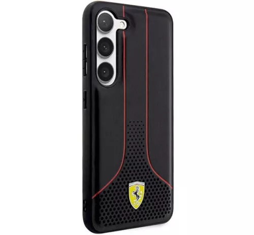 Ferrari Perforated 296 P Samsung Galaxy S23+ hátlap tok, fekete