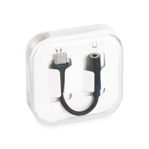 Adapter, USB Type-C - 3.5 mm jack átalakító, fekete (dobozos)