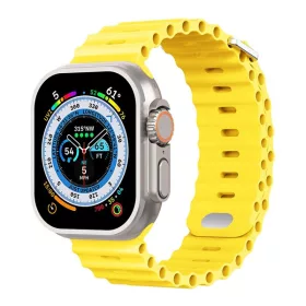 Phoner River Apple Watch 41/40/38 mm szilikon szíj, sárga
