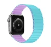 Phoner Rever Apple Watch forgatható mágneses szilikon szíj, 49/45/44/42mm, M/L, kék/lila