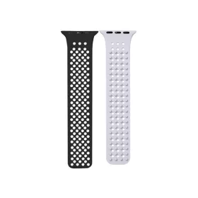   Phoner Spike Apple Watch szilikon szíj, 49/45/44/42mm, fekete/felhőszürke