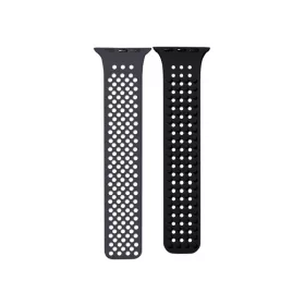   Phoner Spike Apple Watch szilikon szíj, 49/45/44/42mm, szürke/fekete