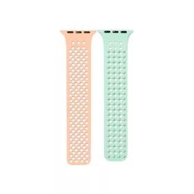   Phoner Spike Apple Watch szilikon szíj, 49/45/44/42mm, papya/pisztácia