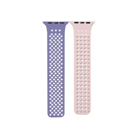   Phoner Spike Apple Watch szilikon szíj, 49/45/44/42mm, levendula/homok