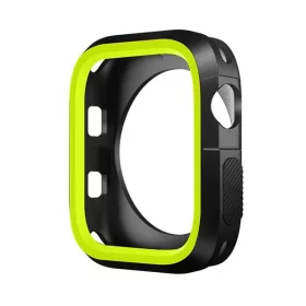 Phoner Twin Apple Watch szilikon tok, 45mm, fekete/zöld