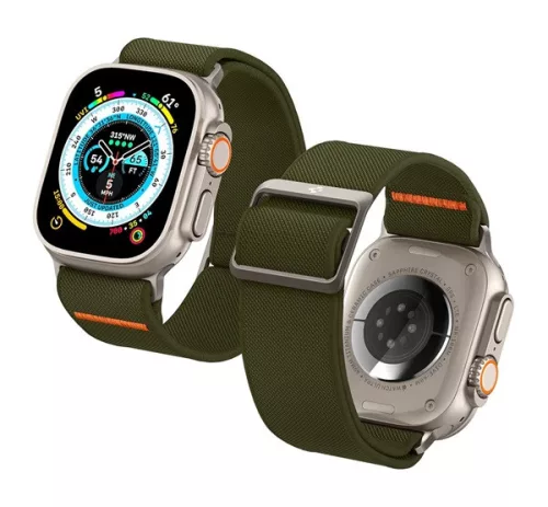 Spigen Lite Fit Ultra Apple Watch Ultra 4 / 3 / 2 / 1 49mm / 10 /  9 / 8 / 7 45mm / SE / 6 / 5 / 4 44mm / 3 / 2 / 1 42mm szövet szíj, keki
