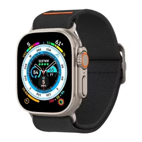   Spigen Lite Fit Ultra Apple Watch Ultra 4 / 3 / 2 / 1 49mm / 10 /  9 / 8 / 7 45mm / SE / 6 / 5 / 4 44mm / 3 / 2 / 1 42mm szövet szíj, fekete