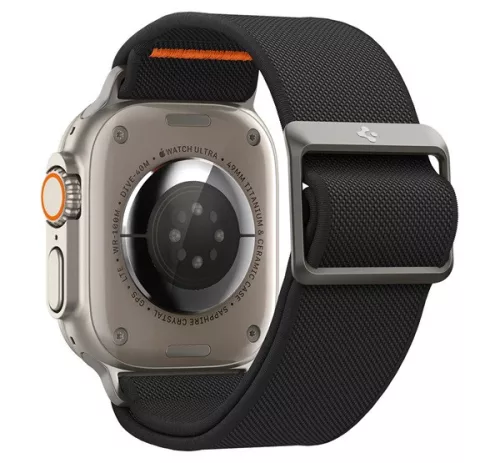 Spigen Lite Fit Ultra Apple Watch Ultra 4 / 3 / 2 / 1 49mm / 10 /  9 / 8 / 7 45mm / SE / 6 / 5 / 4 44mm / 3 / 2 / 1 42mm szövet szíj, fekete