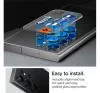 Spigen Glas.tR EZ Fit Optik Pro Samsung Galaxy S23 Ultra Tempered kameralencse-védő fólia felhelyező kerettel, fekete (2db)