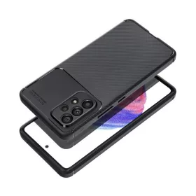   Forcell Carbon Premium Samsung Galaxy A34 5G karbon mintás szilikon tok, fekete