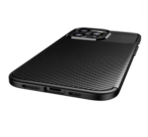 Forcell Carbon Premium Samsung Galaxy A52 5G / A52 LTE ( 4G ) / A52S karbon mintás szilikon tok, fekete