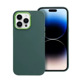   Frame Apple iPhone 14 Pro Max közepesen ütésálló tok kameravédő kerettel, zöld