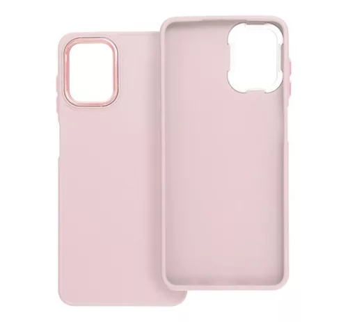 Frame Samsung Galaxy A12 szilikon tok, rózsaszín