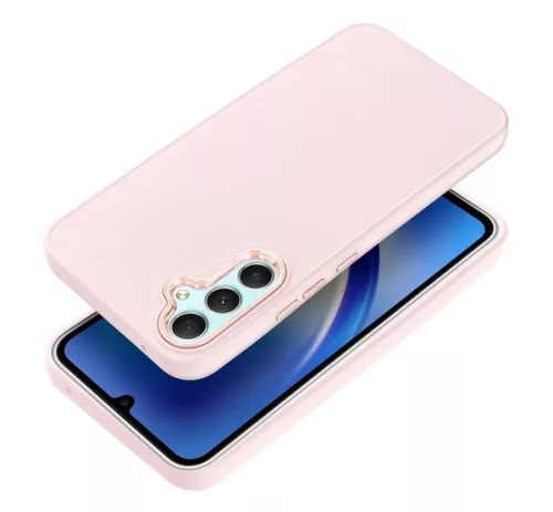 Frame Samsung Galaxy A34 5G közepesen ütésálló tok kameravédő kerettel, rózsaszín