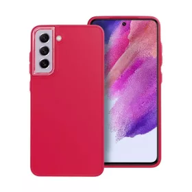   Frame Samsung Galaxy S21 FE közepesen ütésálló tok kameravédő kerettel, magenta