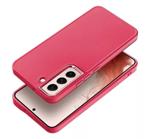 Frame Samsung Galaxy S22 közepesen ütésálló tok kameravédő kerettel, magenta