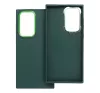 Frame Samsung Galaxy S22 Ultra közepesen ütésálló tok kameravédő kerettel, zöld