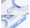Electro Mag Apple iPhone 12 Pro Max MagSafe szilikon tok kameravédő-lencsével, kék