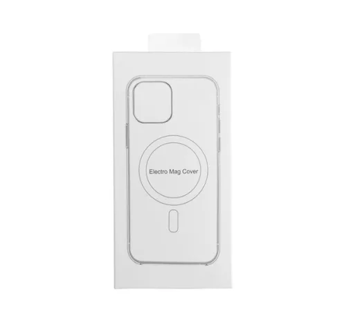 Electro Mag Apple iPhone 12 Pro Max MagSafe szilikon tok kameravédő-lencsével, kék