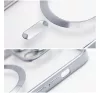 Electro Mag Apple iPhone 14 Pro Max MagSafe szilikon tok kameravédő-lencsével, ezüst