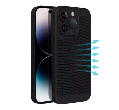 Breezy Xiaomi Redmi Note 12 5G, műanyag tok, fekete