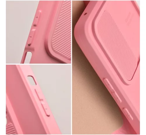 Slide Apple iPhone 11 Pro Max, kameravédős szilikon tok, rózsaszín