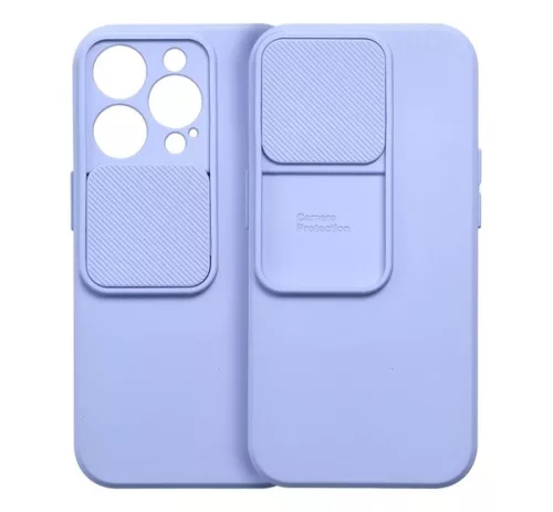 Slide Apple iPhone 12 Pro, kameravédős szilikon tok, levendula