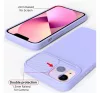 Slide Apple iPhone 12 Pro, kameravédős szilikon tok, levendula