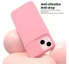 Slide Apple iPhone 13 Pro, kameravédős szilikon tok, rózsaszín