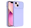 Slide Apple iPhone 13 Pro Max, kameravédős szilikon tok, levendula