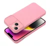 Slide Apple iPhone 14, kameravédős szilikon tok, rózsaszín