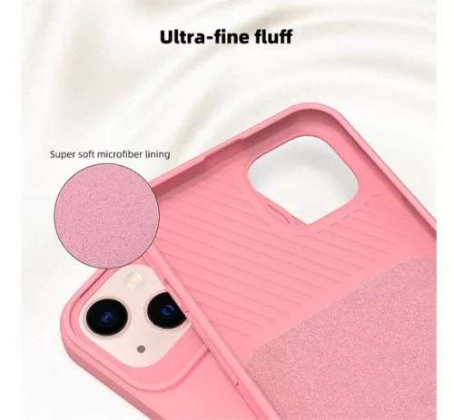 Slide Xiaomi Redmi 9C, kameravédős szilikon tok, rózsaszín