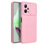 Slide Xiaomi Redmi Note 12 5G, kameravédős szilikon tok, rózsaszín