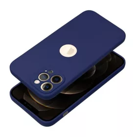 Forcell Soft Apple iPhone 15 Plus szilikon tok, sötétkék