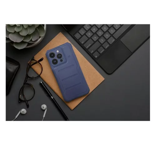 Heavy Duty Apple iPhone 14 Plus ütésálló szilikon tok, kék
