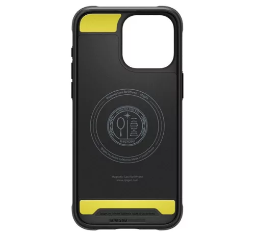 Spigen Rugged Armor MagFit Apple iPhone 15 Pro Max tok, MagSafe, Matte Black, fekete