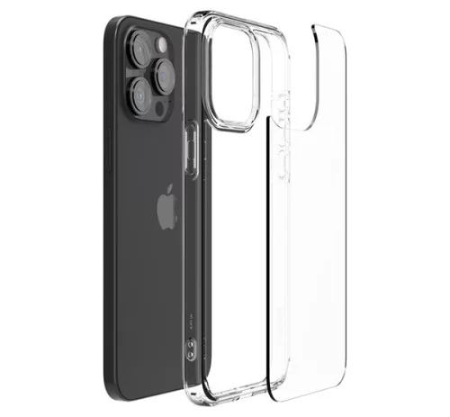 Spigen Ultra Hybrid Apple iPhone 15 Pro Max tok, Crystal Clear, átlátszó