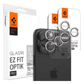   Spigen Glas.tR EZ Fit Optik Pro Apple iPhone 14 Pro / 14 Pro Max / 15 Pro / 15 Pro Max / 16 Pro / 16 Pro Max / 17 Pro / 17 Pro Max, Tempered kameralencse-védő fólia (2db)