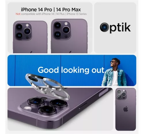 Spigen Glas.tR Optik Apple 16 Pro / 16 Pro Max / 15 Pro / 15 Pro Max / 14 Pro / 14 Pro Max Tempered kameravédő fólia (2db)