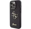 Guess Glitter Script Big 4G Apple iPhone 15 Pro hátlap tok, fekete
